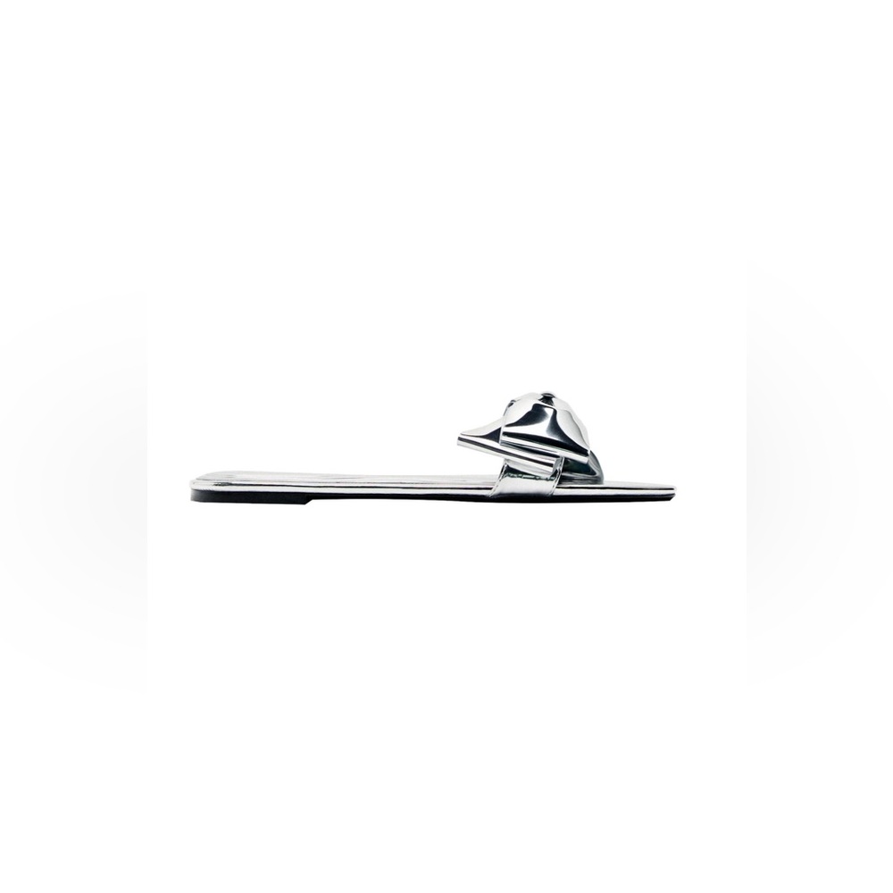 ZARA FLAT SANDALS WITH BOW - Picture 4 of 4